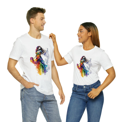 Rainbow Belly Dancer's Pose - Short Sleeve Tee